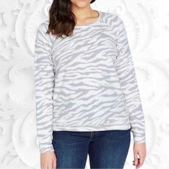 Buffalo David Bitton Animal Printed Ultra Soft Long Sleeve Top Size Medium - Picture 4 of 5